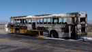 Burned out bus 