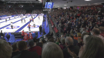 Thousands filled the stands at TD Place for day one of the World Men's Curling Championship. April 1, 2023. (Jackie Perez/CTV News Ottawa)