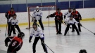 Elite women's broomball team Palmerston OSS is seen playing in 2023 championships. (Submitted/Christine Lenselink)