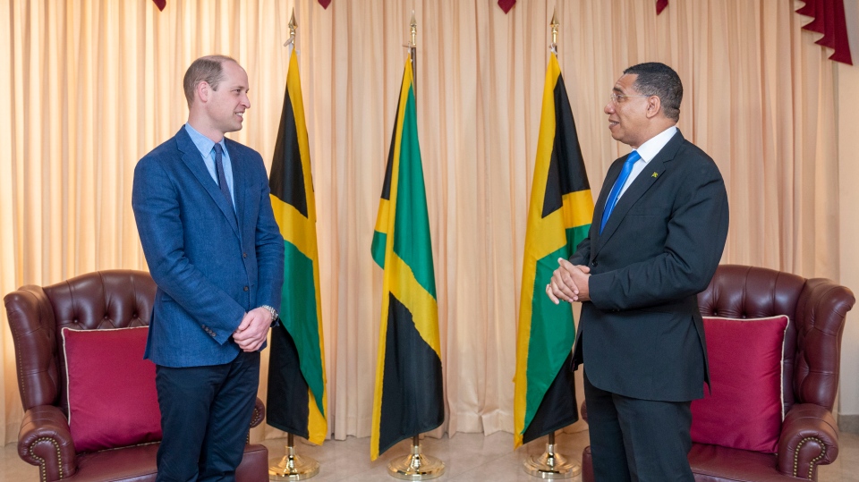 Prince William and Andrew Holness