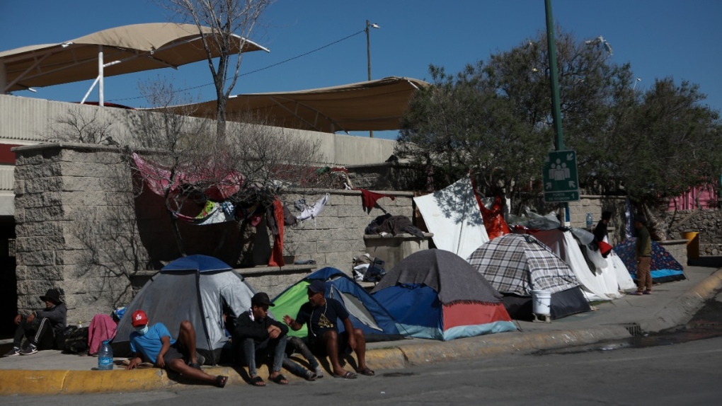 Migrant camp in Ciudad Juarez, Mexico