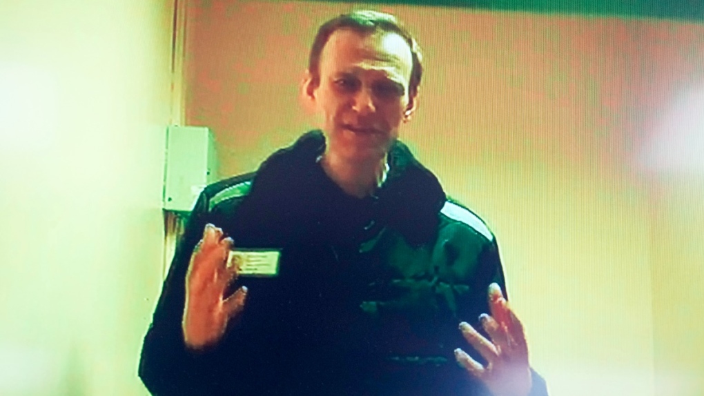 Alexei Navalny video appearance in court