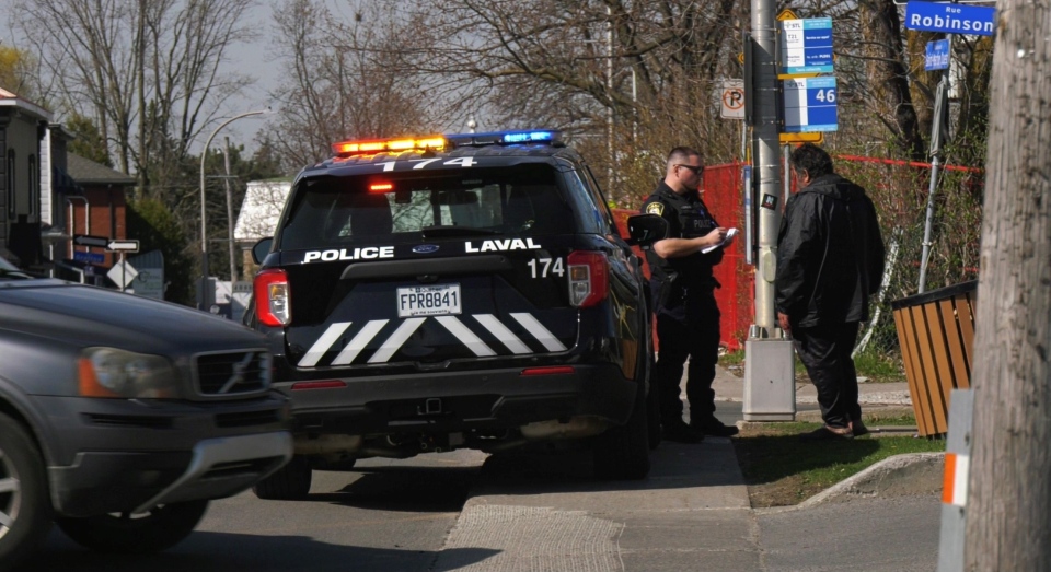 Laval police make a traffic stop