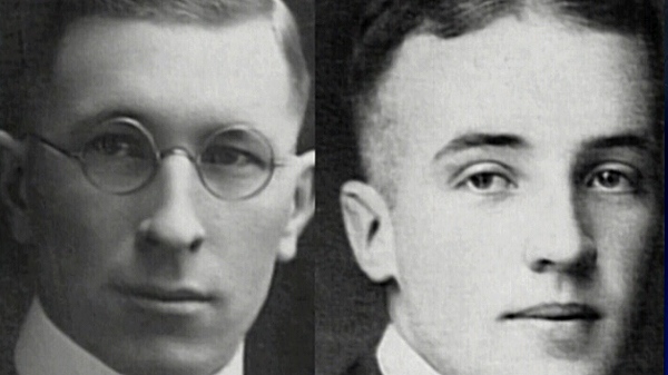 Dr. Frederick Banting (left) and Dr. Charles Best discovered insulin in the 1920s.