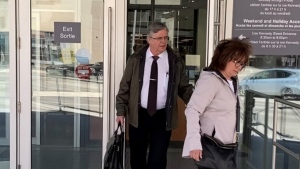 Arcel Bissonnette walks out of the Manitoba courthouse on May 1, 2023. (Source: Danton Unger/CTV News Winnipeg)