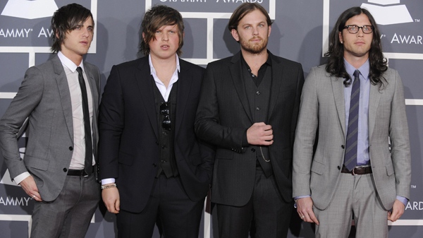 The Kings of Leon arrive at the Grammy Awards on Sunday, Jan. 31, 2010, in Los Angeles. (AP / Chris Pizzello)