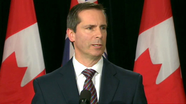 Ontario's Premier Dalton McGuinty speaks to reporters on Monday, Feb. 1, 2010 at Queen's Park in Toronto.