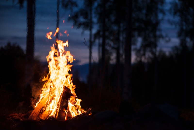 A file image of a campfire. 