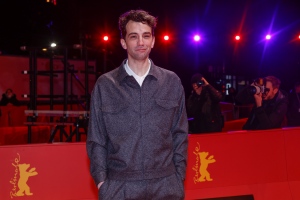 Jay Baruchel poses for photographers at the premiere for the film 'Blackberry' during the International Film Festival 'Berlinale', in Berlin, Germany, Friday, Feb. 17, 2023. (Photo by Joel C Ryan/Invision/AP)