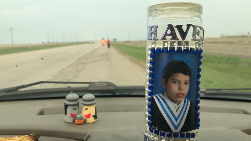 The 'March for Justice' began in Pilot Butte on May 20. Family and friends of Haven Dubois are expected to arrive in Saskatoon on May 26. (Courtesy: Chell Arella Dubois, Justice For Haven Facebook)