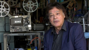 Robert Miniaci, of Montreal, is one of the few projectionists left in the world who can repair, maintain and even build analog film projectors. (Angela Mackenzie/CTV News)