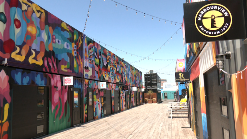 The Waterfront Container Village in Saint John, N.B., has nearly 40 different vendors. (Avery MacRae/CTV Atlantic)