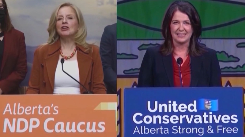 United Conservative Party leader Danielle Smith and NDP leader Rachel Notley