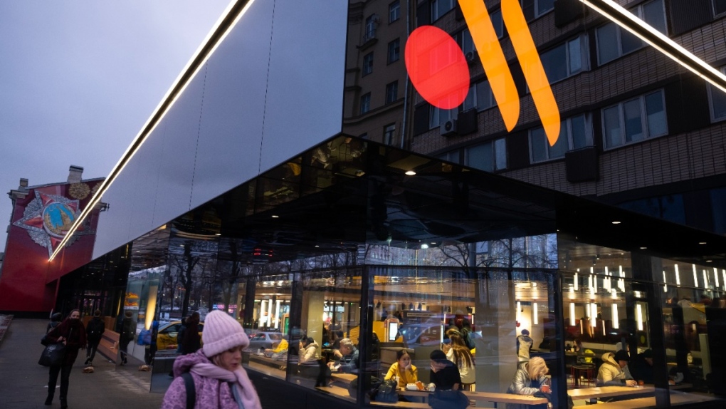 Restaurant in a former McDonald's outlet in Moscow