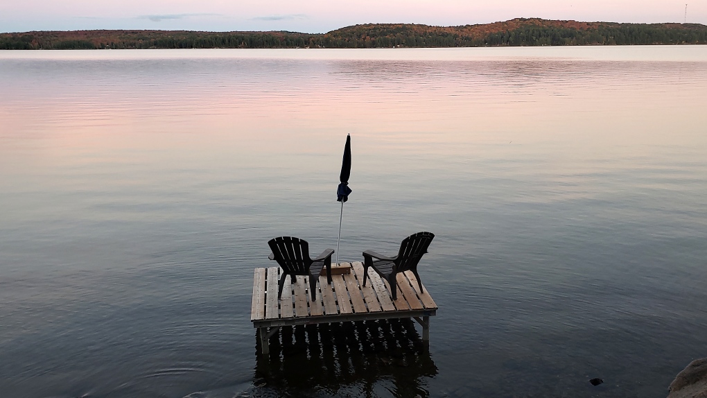 Muskoka chairs in cottage country