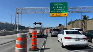 Highway 20 road closures caused major headaches for commuters in Montreal. (Daniel J. Rowe/CTV News)