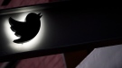 The Twitter logo is seen on the awning of the building that houses the Twitter office in New York, Wednesday, Oct. 26, 2022. (AP Photo/Mary Altaffer, File)