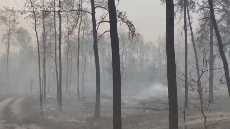 Wet weather helps in wildfire fight
