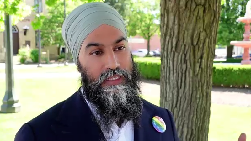 NDP Leader Jagmeet Singh was in Woodstock, Ont. on May 26, 2023, ahead of the Oxford County by-election. (Marek Sutherland/CTV News London) 