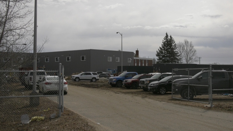Northern Pines low-barrier homeless shelter and transitional housing units on Chippewa Street in North Bay in April 2022.(File photo/Eric Taschner/CTV Northern Ontario)