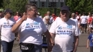 Jane and Billy Doran took part in the Alzheimer Society Walk in London, Ont. on May 27, 2023. (Gerry Dewan/CTV News London)