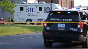 Ontario’s Special Investigation Unit has been called following an interaction with a man believed to be responsible for a double homicide in Stoney Creek. (Simon Sheehan/CP24)