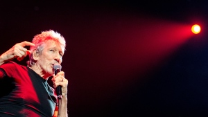 Roger Waters performs at Barclays Arena in Hamburg, Germany, on Sunday, May 7, 2023, to kick off his "This Is Not A Drill" tour of Germany. (Daniel Bockwoldt/dpa via AP)