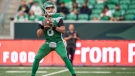 QB Mason Fine during the Saskatchewan Roughriders' match up against the B.C. Lions on May 27, 2023. (Courtesy: Saskatchewan Roughriders)