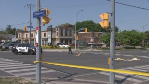 Toronto police are investigating after a motorcycle and another vehicle collided near Markham Road and Lawrence Avenue East.