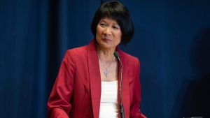 Toronto mayoral candidate Olivia Chow takes part in a debate in Scarborough, Ont. on Wednesday, May 24, 2023. THE CANADIAN PRESS/Chris Young 