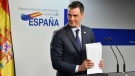 Spain's Prime Minister Pedro Sanchez at an EU summit in Brussels, on March 24, 2023. (Geert Vanden Wijngaert / AP)