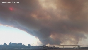 Huge wildfire smoke plume over Halifax