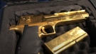 The seized Desert Eagle pistol is shown. (West Shore RCMP)