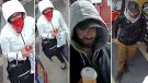 Ottawa police are asking for help identifying these two individuals, who are accused of robbing a store on Laurier Avenue East in Sandy Hill on April 14, 2023. (Ottawa Police Service/handout)