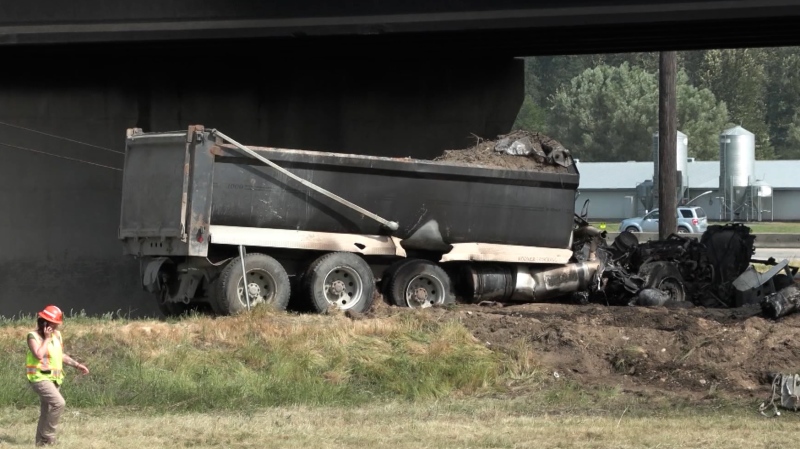 Two overpass collisions in Fraser Valley