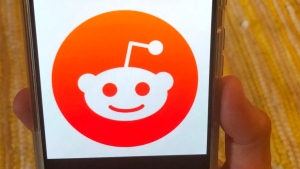 The Reddit logo on a mobile device in New York, on June 29, 2020. (Tali Arbel / AP) 