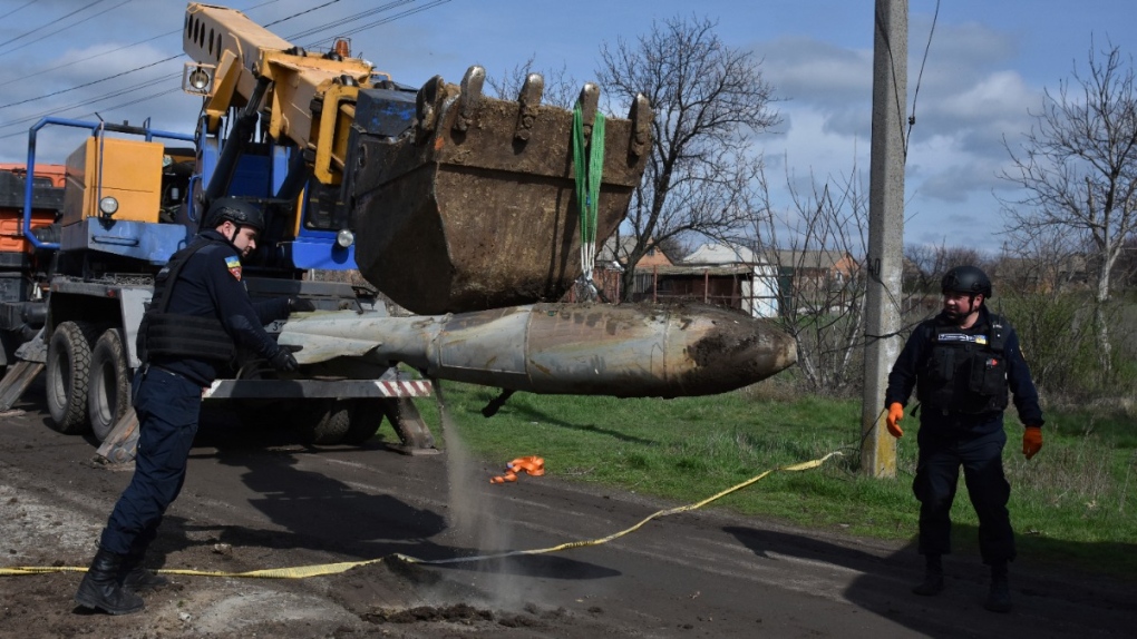 Bomb removal in Preobrazhenka, Zaporizhzhia region