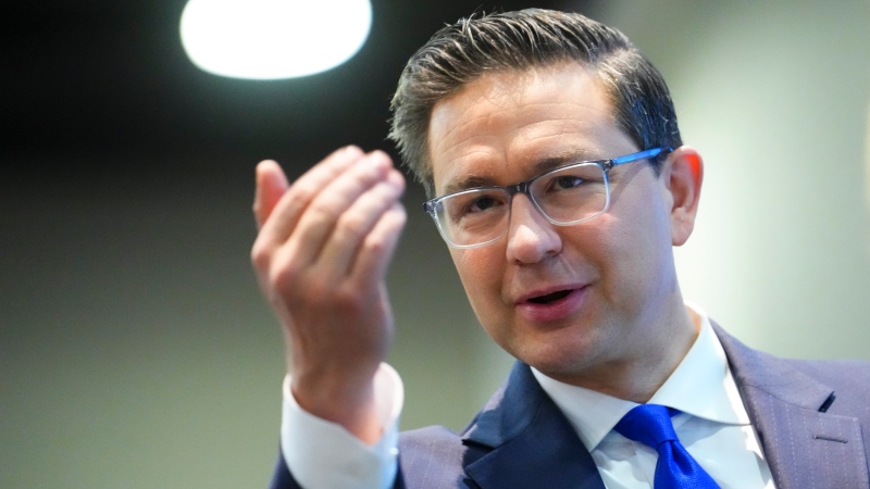 Conservative Leader Pierre Poilievre takes part in the National Prayer Breakfast in Ottawa on Tuesday, May 30, 2023. THE CANADIAN PRESS/Sean Kilpatrick