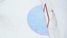 A goalie net is seen during Memorial Cup hockey action, in Kamloops, B.C., on Monday, May 29, 2023. THE CANADIAN PRESS/Darryl Dyck