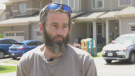 Nicholas Irvine speaks about the death of his son's bus driver. (Stef Davis/CTV News Kitchener)