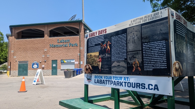 Guided tours kicked off at London, Ont.'s Labatt Memorial Park on May 30, 2023. (Joel Merritt/CTV News London) 