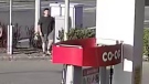 The first person of interest reportedly helped the victim get to a gas station to call for help following the assault. He was wearing a black T-shirt and grey shorts, as shown in a photo released by the RCMP on Tuesday. (RCMP)