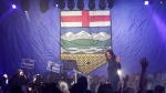 UCP Leader Danielle Smith makes her victory speech in Calgary on Monday May 29, 2023. THE CANADIAN PRESS/Jeff McIntosh