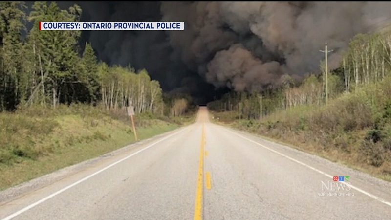Forest fire shuts down critical northern highway