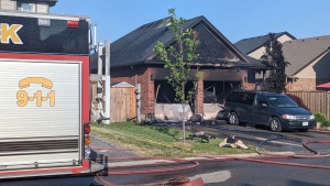 A home on Paschendale Road after a fire on May 30, 2023. (Dan Lauckner/CTV News Kitchener)