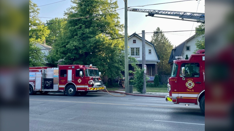 The London Fire Department responded to a house fire at 142 Wharncliffe Rd. N. on May 30, 2023. (Daryl Newcombe/CTV News London) 