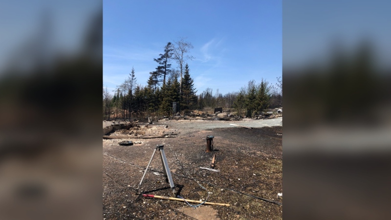 Remains from the Tantallon-area fire taken on May 30, 2023. (Sarah Plowman/ CTV Atlantic)