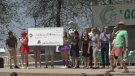 North Bay hospital presented with $50K cheque from West Ferris Secondary School in North Bay. May 30/23 (Jaime McKee/CTV Northern Ontario)