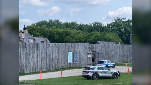 Winnipeg police have responded to an incident at Fort Gibraltar in Winnipeg thqat sent 17 people to hospital, including 16 students. (image source: Jill Macyshon/CTV News)