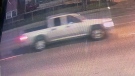 Regina police are searching for the driver of this truck, described as a light coloured pick-up, which was involved in a hit and run on the 2800 block of Dewdney Avenue on May 29, 2023. (Courtesy: Regina police)